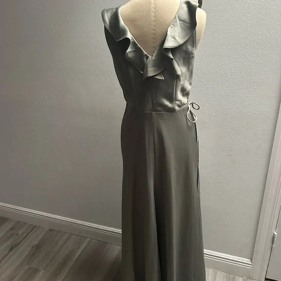 Anthropologie Wedding BHLDN SACHIN + BABI Tansy Green Wrap Gown Dress size 6 - Picture 5 of 8
